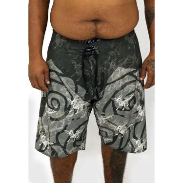 Imagem de Bermuda Água Alkary Dragão Rosas Preta-Masculino