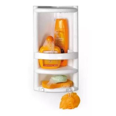 Imagem de Porta a Shampoo e Sabonete - Cantoneira Plastica - Pratica Uso Diversos - Suporte de Canto de Parede Banheiro - PANAMI