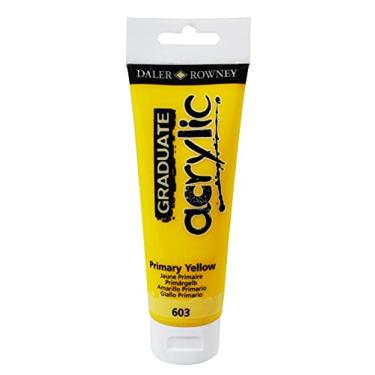 Imagem de DALER ROWNEY Graduate Acrylic, Tinta Acrilica em Bisnaga de 120ml, Cor Amarelo Primário (603)