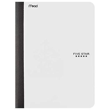 Imagem de Five Star Caderno de composição, caderno pautado universitário, diário de escrita, papel pautado, material escolar doméstico para estudantes universitários e ensino fundamental, 100 folhas, 24 cm x 19 cm, branco (72490)