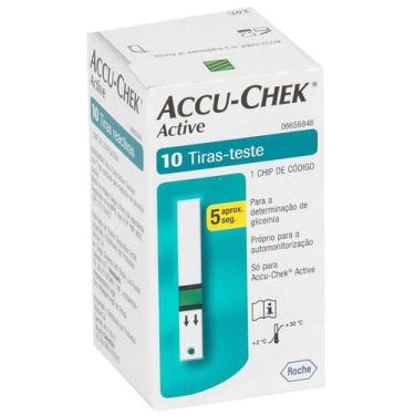 Imagem de Tiras Para Controle De Glicemia Accu-Chek Active 10 Tiras - Produtos R