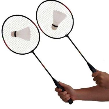 Imagem de Raquete Badminton - Kit Com 2 Raquetes + 2 Petecas - Top House