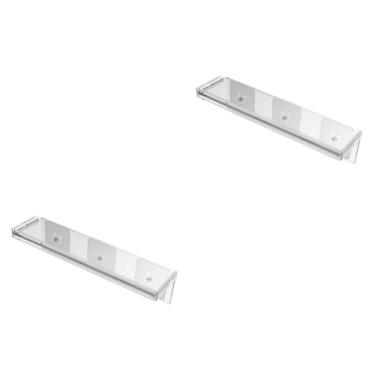 Imagem de Cabilock 2 Peças De Rack De Armazenamento Prateleira Flutuante Prateleira De Parede Prateleira De Vidro Prateleiras De Mesa Prateleira De Banheira Para Banheira Rack De Parede Roteador
