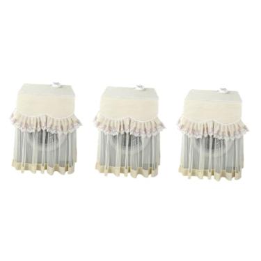 Imagem de UKCOCO 3 Peças De Capa Antiderrapante Para Lavadora E Secadora Capa Para Máquina De Lavar Substituição De Capa Para Macramê Decoração De Flores Capa De Geladeira Protetor De Pano De