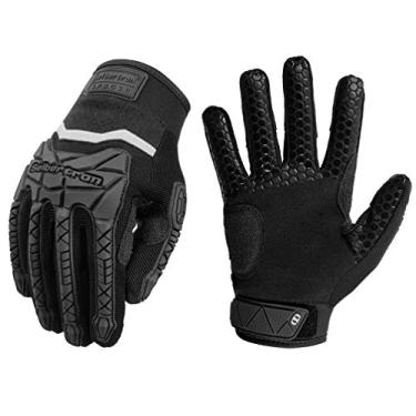 Imagem de Luvas de beisebol/softbol Seibertron S.P.B.G 2.0 super aderentes e protetoras (Adulto e Jovem), adult size black, Adult S