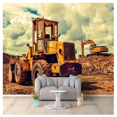 Imagem de TUYIFA Papel de parede 3d papel de parede máquinas de engenharia sala de estar quarto TV sofá fundo mural de parede (169''x118'' (430x300cm), pano de seda)