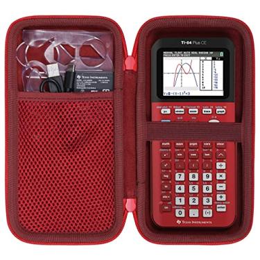 Imagem de co2CREA Capa rígida compatível com Texas Instruments TI-84 Plus CE/TI-84 Plus/TI-Nspire CX II CAS/TI-Nspire CX II/TI-83 Plus/TI-89 Titanium/TI-86 Color Graphing Calculator, Radical Red