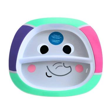 Imagem de Pratinho Infantil Bubazzo Elefante Com Divisórias 16293 Buba