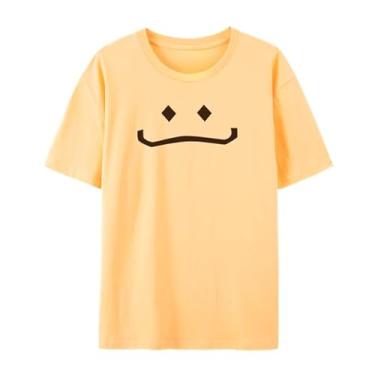 Imagem de Camiseta Genshin Impact, Camiseta Aranara, Camiseta Aranara Face, Camiseta Genshin Impact Fan Feita para Mulheres e Homens, Nascer do sol laranja, P