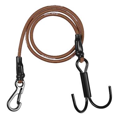 Imagem de HooCrawler 1 peça de correia cinética para guincho de esteira de controle remoto e corda de escape, gancho de reboque de resgate para chassi 1/8 1/10 LCG Axial SCX10 I II Capra RR10 TRX4 (amarelo deserto)