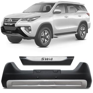 Imagem de Overbumper Hilux SW4 2016 a 2020 Front Bumper Preto Prata