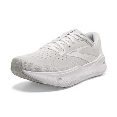 Imagem de Brooks Ghost Max Cushion Neutral Tênis de corrida e caminhada masculino, Branco/Ostra/Prata Metálica, 45