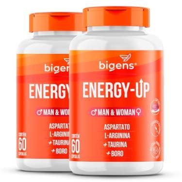 Imagem de Energy Up, aspartato, arginina, taurina, boro, Bigens 60 cápsulas softgel… (Kit 2)