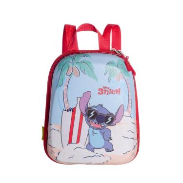 Imagem de Lancheira de Costas Stitch Praia 3D Infantil Impermeável