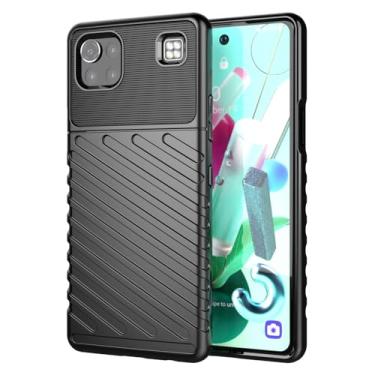 Imagem de Capas para LG K92 5G.Caso básico,Botão de pressão flexível / 360 ° Proteção completa,Sensação arenácea