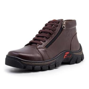 Imagem de Botina Coturno Adventure Segurança Trabalho Couro Palmilha Gel Ortopedica 7004-Unissex