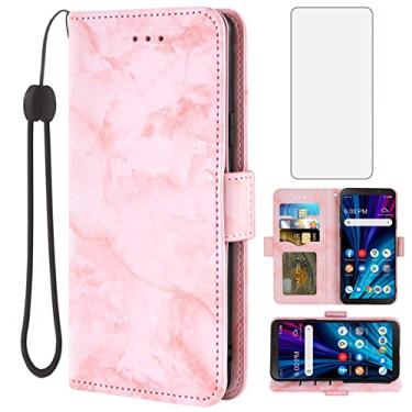 Imagem de Asuwish Capa de telefone para Alcatel TCL A3X A600DL com protetor de tela de vidro temperado e capa carteira de mármore flip porta-cartões suporte acessórios para celular TCLA3X TLC AX3 600DL 15.2 cm