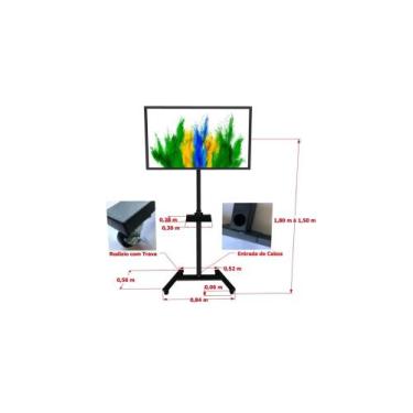 Imagem de Suporte Pedestal Móvel 14 A 75 Suportaço - Ped01