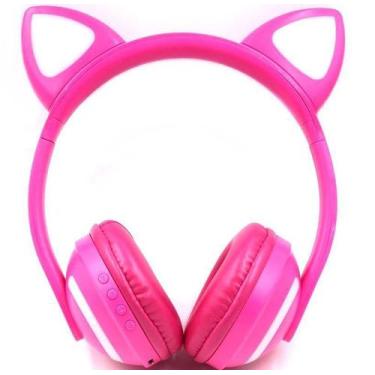 Imagem de Headphone Com Bluetooth Gatinho Com Led Lindo Orelhas Gato - Altm
