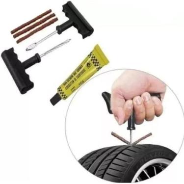 Imagem de Kit Reparo Pneu Remendo Profissional Carro Moto - POWERFULLIMPORTS
