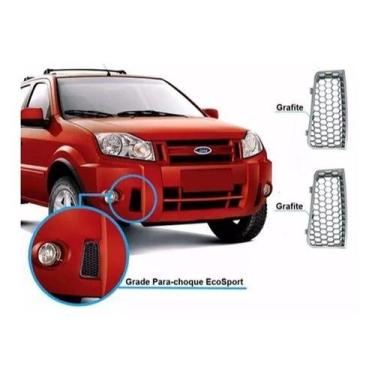 Imagem de Aplique Grade Para-choque Ecosport 2008 Até 2012 Grafite Par - Claupla