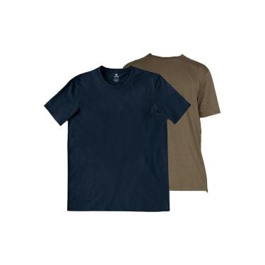 Imagem de Kit com 2 Camisetas Masculina Hering 201 Cinza-Masculino