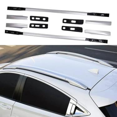 Imagem de Rack de teto de radar reverso para Honda Vezel HRV HR-V 2016-2021 trilhos barras de transporte de bagagem barras superiores trilhos prata