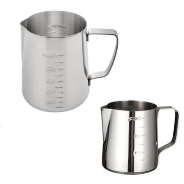 Imagem de Kit 2 Jarras Barista 350 + 600ml Em Aço Inox Chá Café Leite - Top Chef