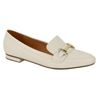 Imagem de Mocassim Vizzano Salto Rasteiro - Feminino, Branco off, 37