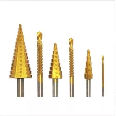 Imagem de Kit 6 Brocas Escalonas Corte Lateral HSS  - Fox tools 