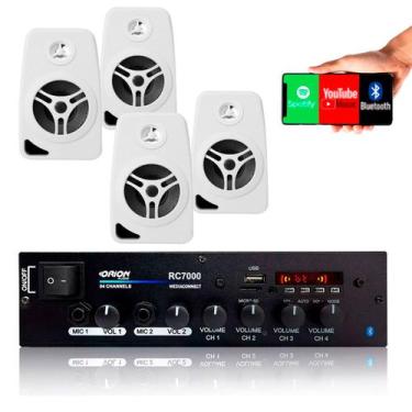 Imagem de Amplificador Som Ambiente 500 Watts Blue 4 Canais - Orion Rc7000bt + 4