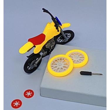 Imagem de Kit Mini Moto de dedo Brinquedo Infantil Coleção Cross Motocross Monta