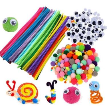 Imagem de Kit Montessori Limpador De Cachimbo + Pompons + Olhinhos - CTA/SARRUF