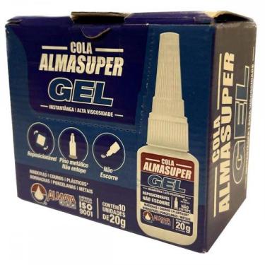 Imagem de Cola Instantanea Almasuper Gel Nao Entope Alta Viscosidade 20G - ALMAT