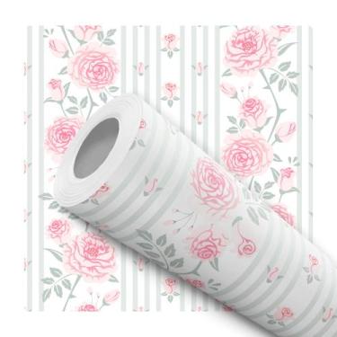 Imagem de Papel de Parede Adesivo Arabesco Floral Rosas Provençal Moderno  - Del