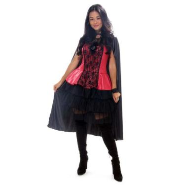 Imagem de Fantasia Vampira Twilight - Heat Girls - Halloween Vestido e Capa - Su