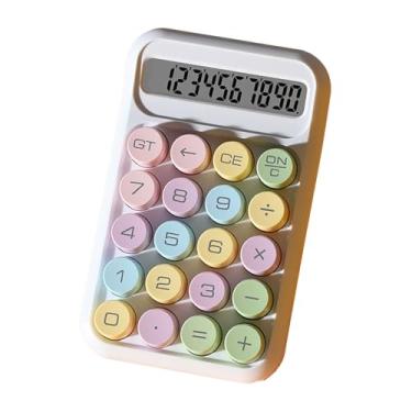 Imagem de Calculadora Científica, Display Lcd de 10 Dígitos, Botão Mecânico Portátil, Calculadora para Estudantes, Exames, Peso Leve, Abs (Branco)