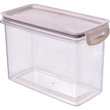 Imagem de Potes herméticos em acrílico para mantimentos empilháveis - PLASUTIL, 