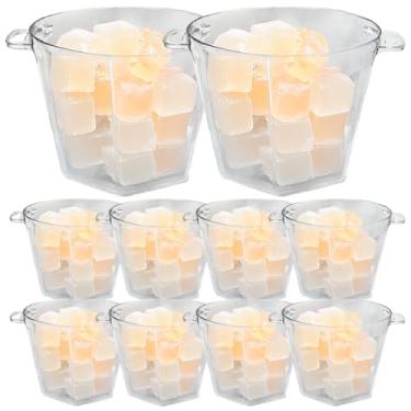 Imagem de Kit Baldes De Gelo Acrílico Luxo Para Champanhe Vinho Garrafas Latas Eventos Festas (G 10 Baldes)