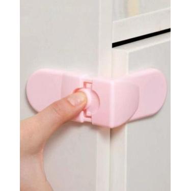 Imagem de 2 Travas Para Gavetas Trava Segurança Bebe Cômodas Armário - I Love No