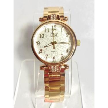 Imagem de Relógio de Pulso Quartz Feminino Prova d água 3Bar, Fundo Branco