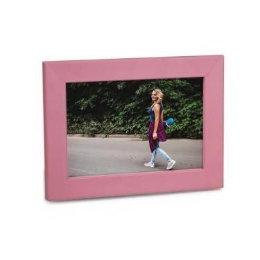 Imagem de Porta Retrato de Madeira Lisa 10x15 Rosa Bebê - PRSC-R - TUDOPRAFOTO