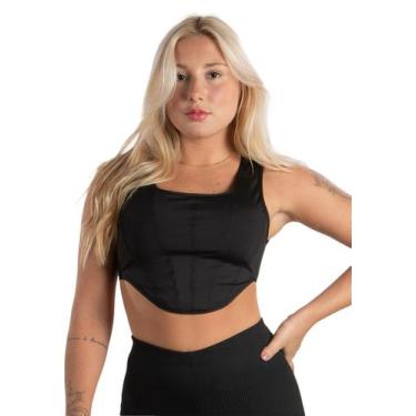 Imagem de Cropped Diluxo Corselet Preto Suplex, M