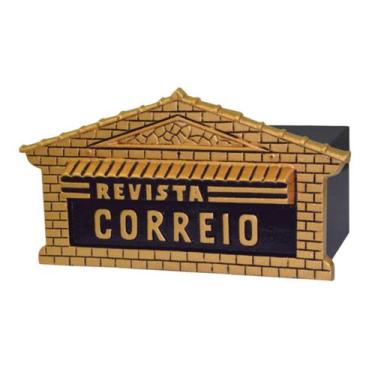 Imagem de Caixa Correio Para Cartas Atlanta Revista Detras 20x40x15cm - Metal Mi