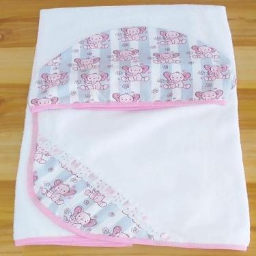Imagem de Toalha de Bebê modelo Luxo felpuda e forrada com capuz estampado - BRA