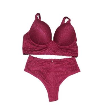 Imagem de Conjunto Lingerie Calcinha Sutiã Cropped Renda Fio Duplo - VAYDOSA, Di