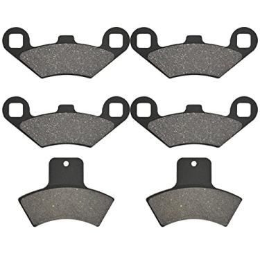 Imagem de Hauertzx Pastilhas de freio dianteiras traseiras compatíveis com Polaris Sportsman 500 Worker 500 Magnum 500 Scrambler 500 4x4 Scrambler 500 2x4 (1998-2004) EBS RSE 250 Trail Blazer