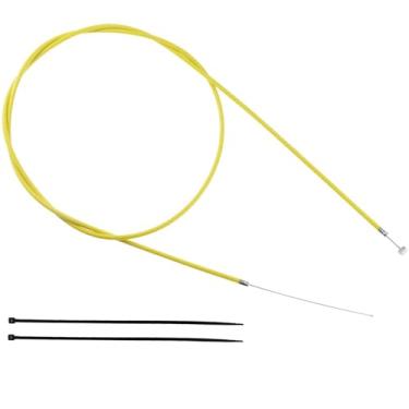 Imagem de New Olym Cabo de freio universal 65"/1650 mm adequado para a maioria dos carrinhos de bicicleta Go Kart Dune Buggies mini bicicleta ATV amarelo
