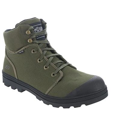 Imagem de Skechers Bota feminina Rotund Darragh Work com cadarço e bico seguro, Oliva, 38