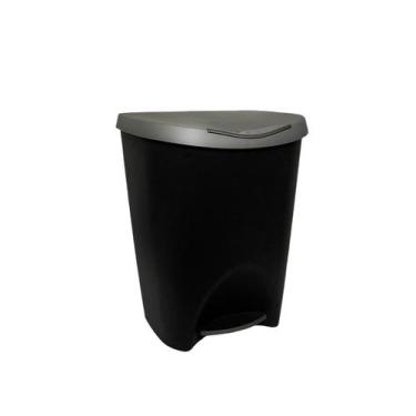 Imagem de Lixeira Com Pedal Reforçada Lixo Cozinha Banheiro 7,5 Litros - Usual U